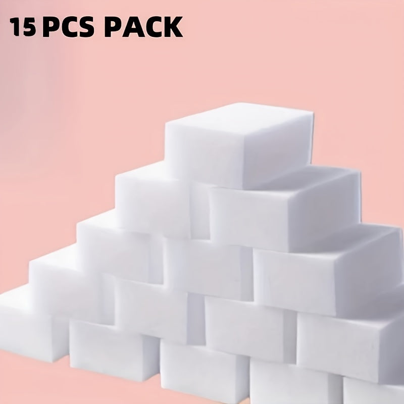 15-Pack White Magic Sponge Foam Cleaning Blocks Multi-Purpose Kitchen Bathroom