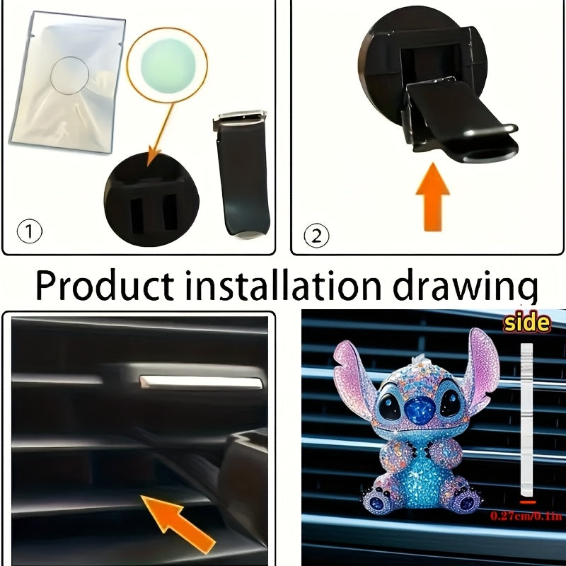 Bolalar uchun chiroyli 2D tekis tikuvli avtomobil havo tozalagichi, rang-barang chiroqlar va quloqlari bilan