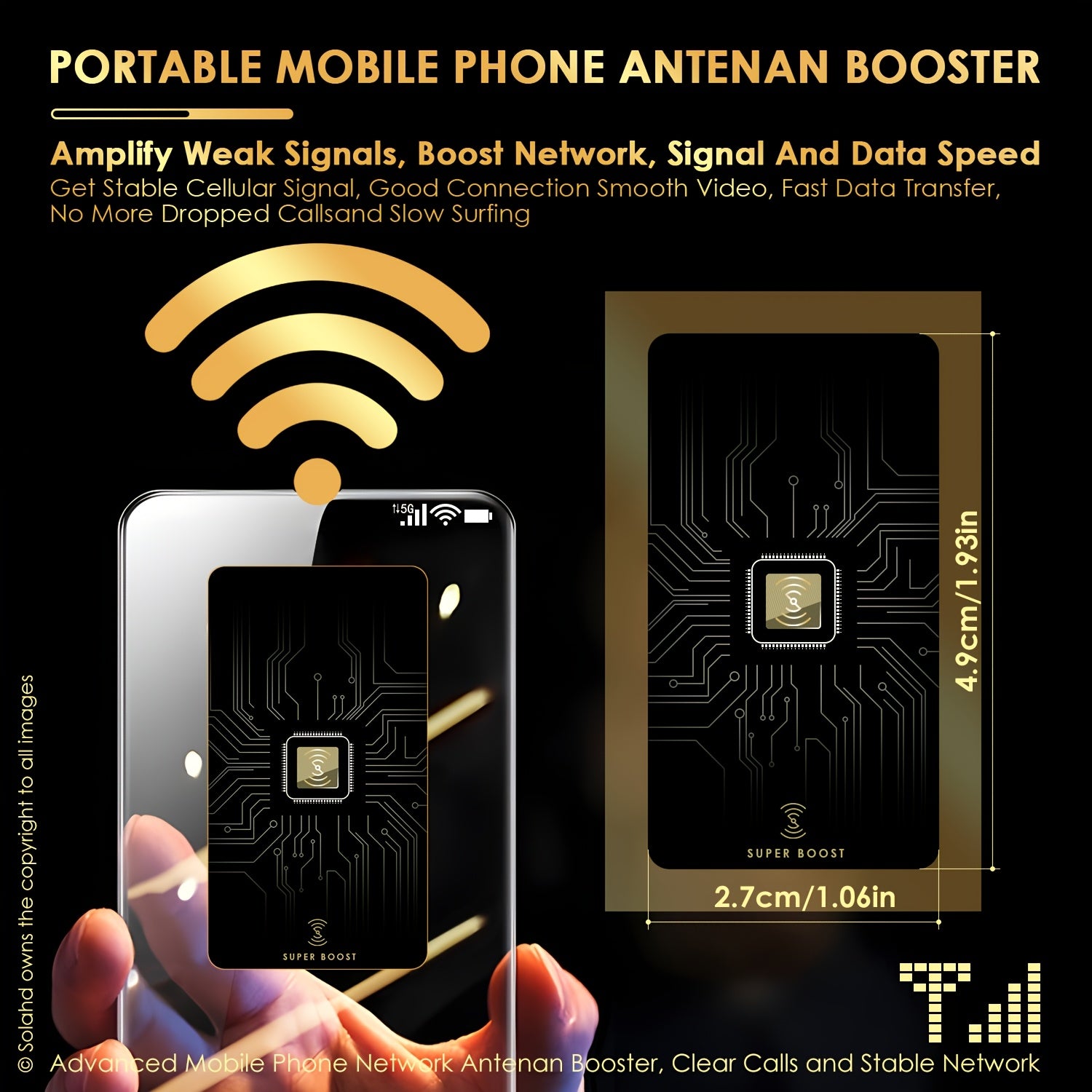 Copper Antenna Booster for Mobile Phones 12 or 21 Pack Signal and Data Amplifier