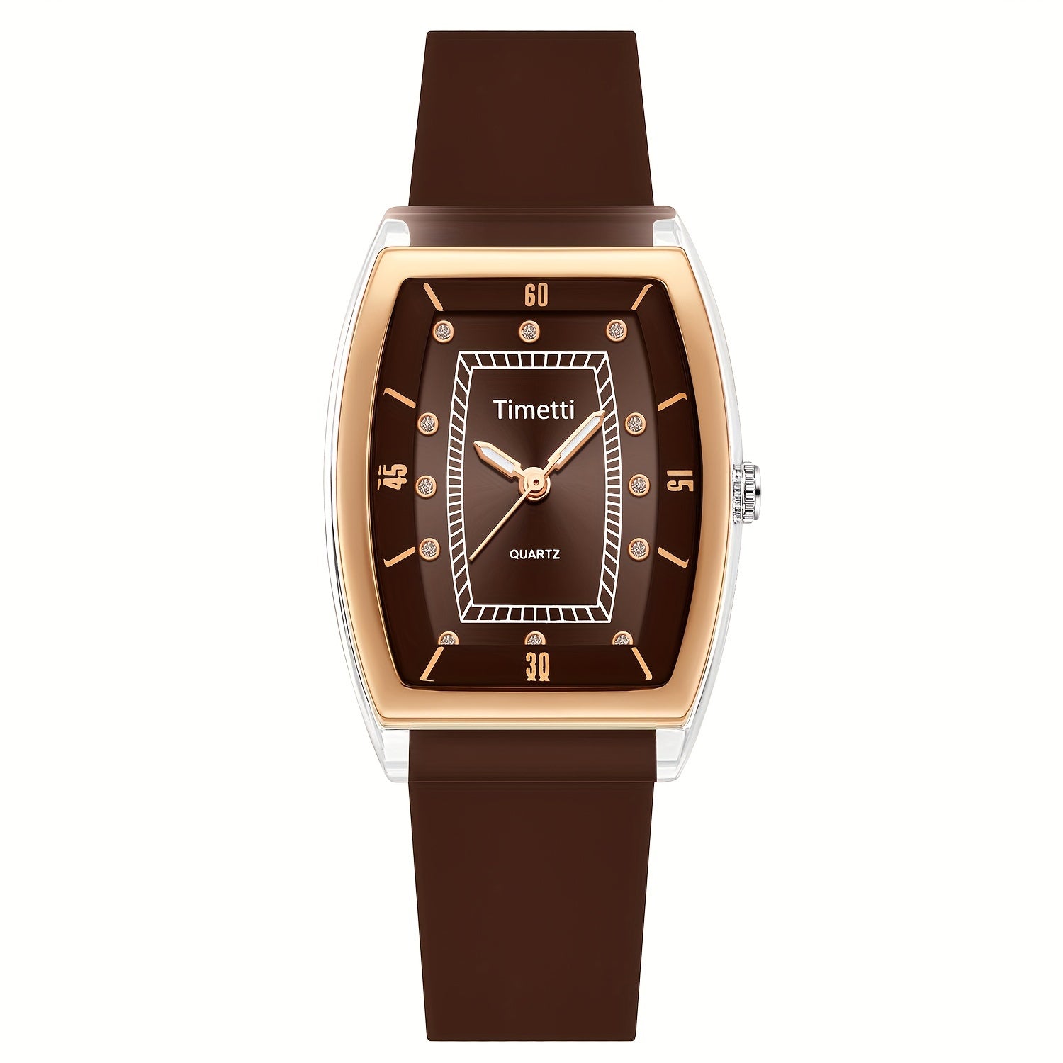 Women's Quartz Watch Silicone Band Classic Barrel Shape Analog Watch