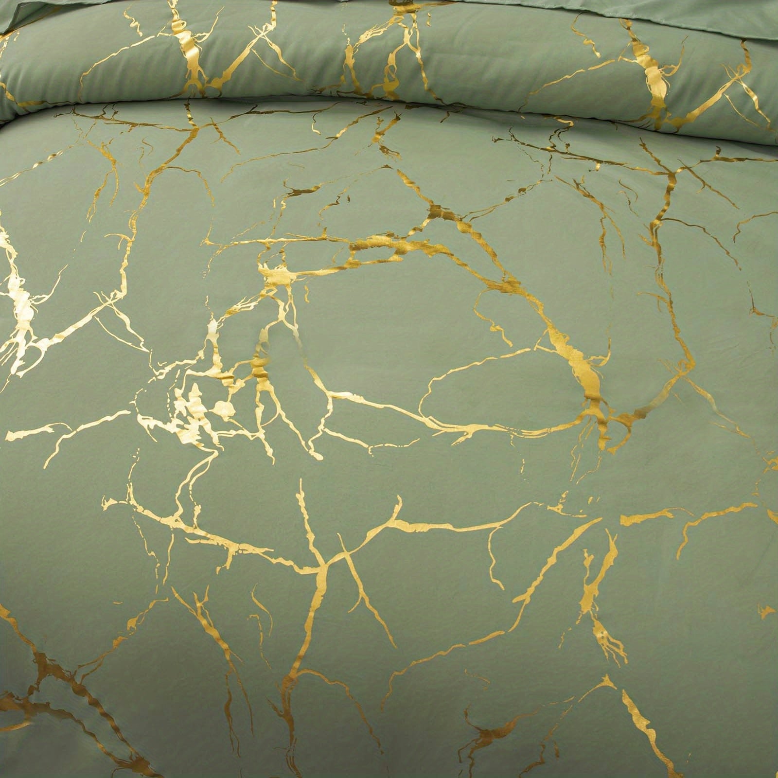 Elegant Marble Pattern Bedding Set in Pink Gray Green Blue Purple Washable Ultra-fine Fiber Duvet Cover 2-3 Piece