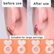 Silicone Ear Post Backs for Heavy Earrings Support Ear Lobes Prevent Drooping