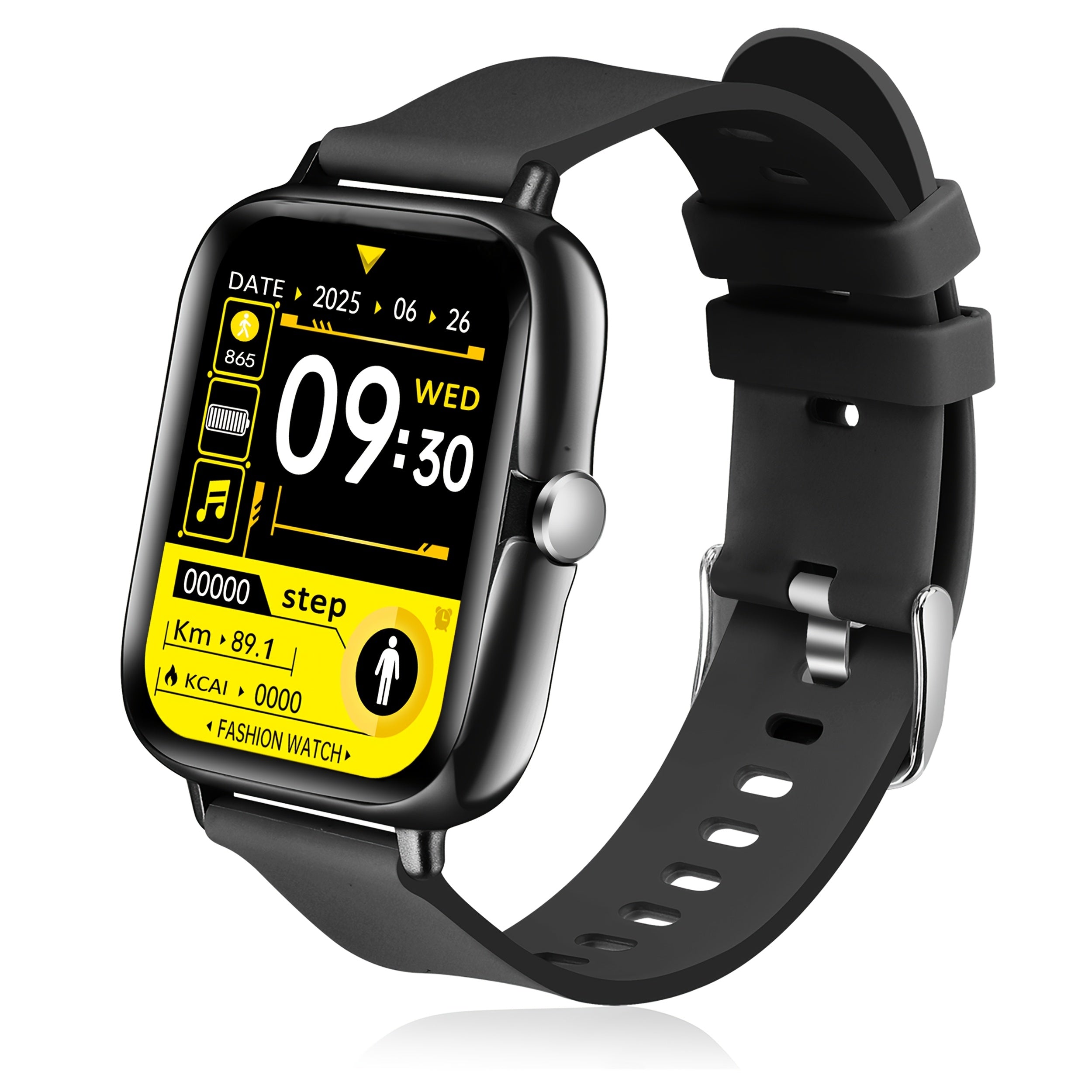 Smart Watch with 4.34cm OLED Display Call Message Pedometer Fitness Tracker Wireless USB Rechargeable