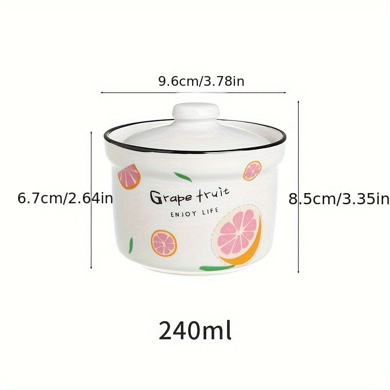 Steamed Egg Bowl with Lid Small Stew Pot for Household Stews and Desserts