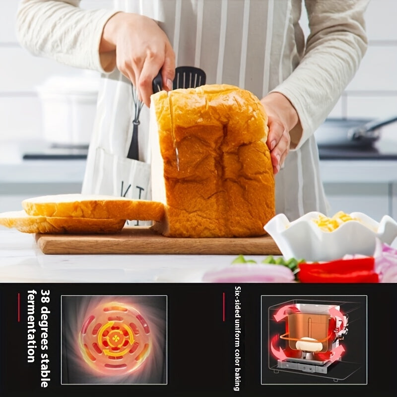 Kichik avtomatik non-stick keramik qoplamali non, 3 qobiq rangi, 15 soatlik taymer, izolyatsiya, quvvat o'chirish eslatmasi, kichik va o'rta oilali uchun mos. Bardoshli konstruktsiya va