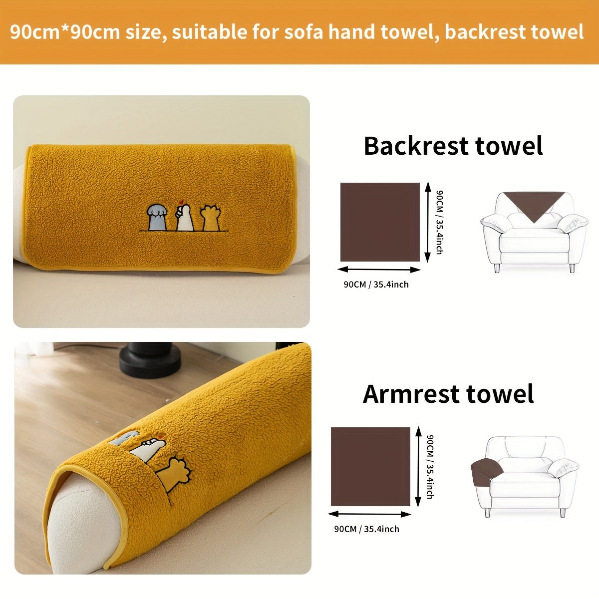 Plush Sofa Slipcover and Pillowcase Protects Furniture in Any Room