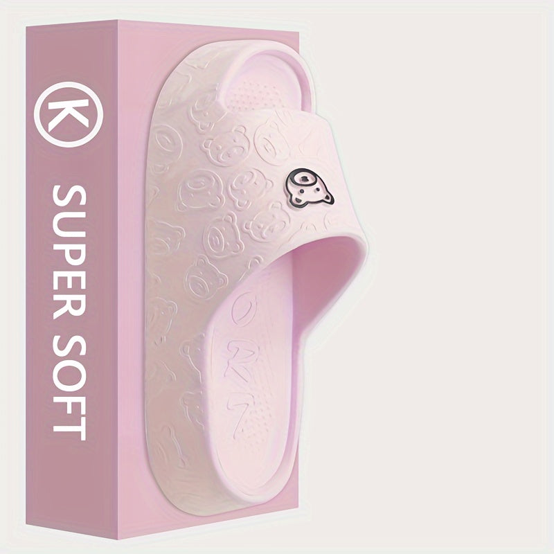 Sandalias casual de EVA para mujer con diseño de dibujos animados, para todas las estaciones, tallas 36-45 en blanco, gris, púrpura, verde, negro y rosa