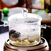 Glass Stockpot Set 3 Sizes 14cm 15cm 16cm Clear Glass Cooking Pot