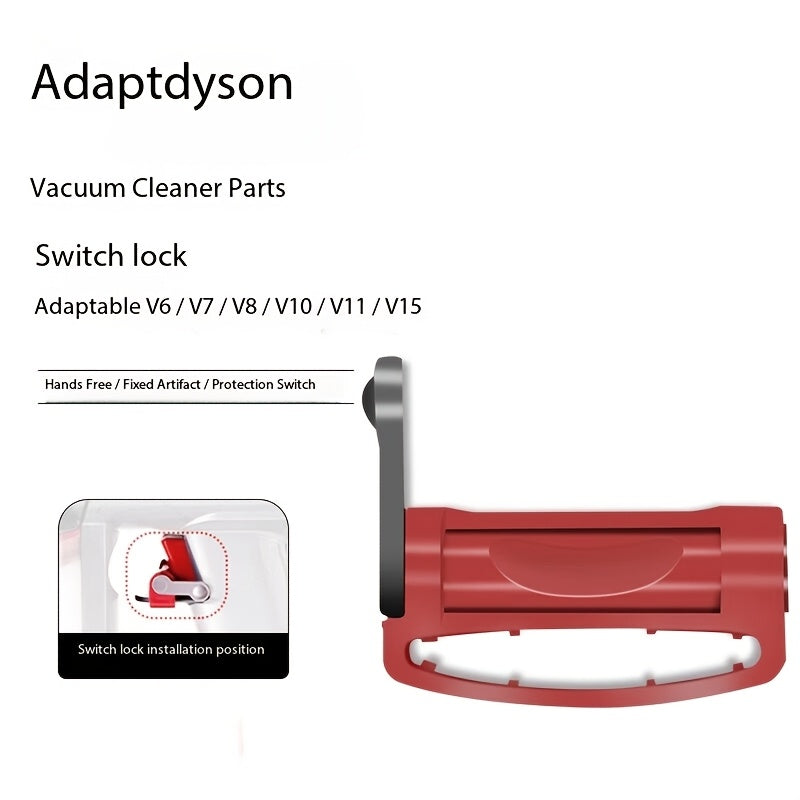 Set of 2 Vacuum Cleaner Switch Locks for Dyson V7 V8 V10 V11 V15 Red Power Key Locks