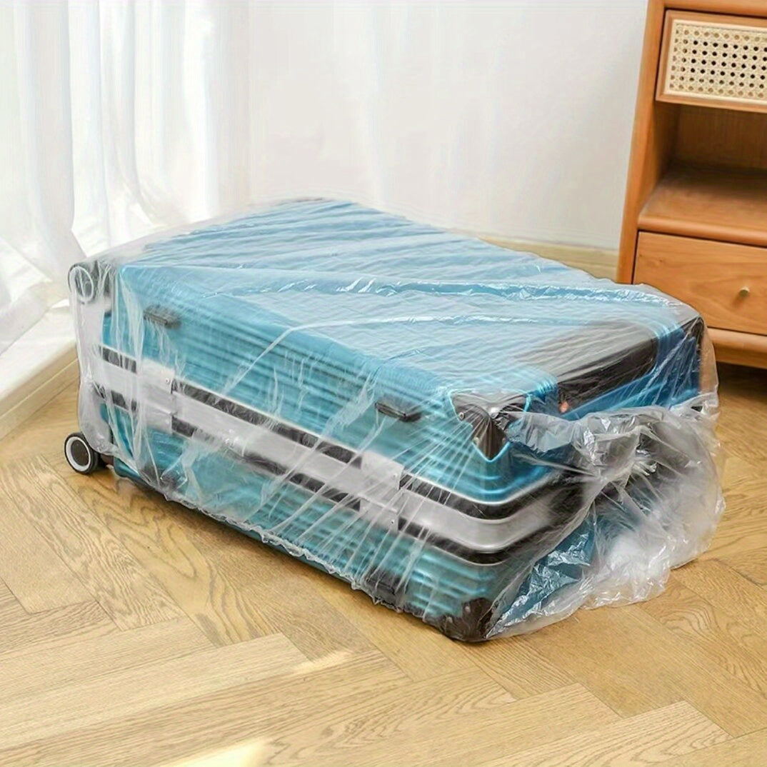 Katta maishiy texnikalar uchun 50 dona bir martalik PE plyonka chang qoplamalari, qurtlarni oldini olish uchun.