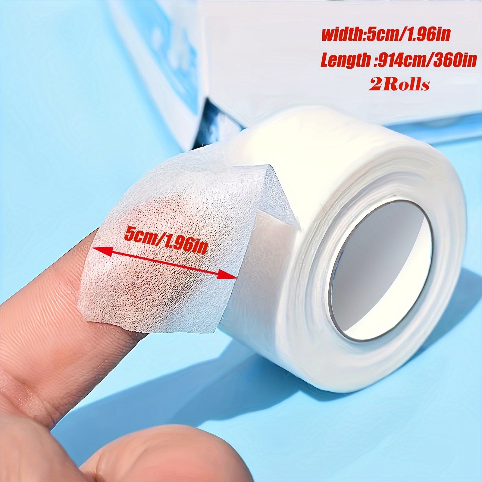 Полуролик ультратонкой клейкой ленты дышащая, гипоаллергенная, из нетканого материала