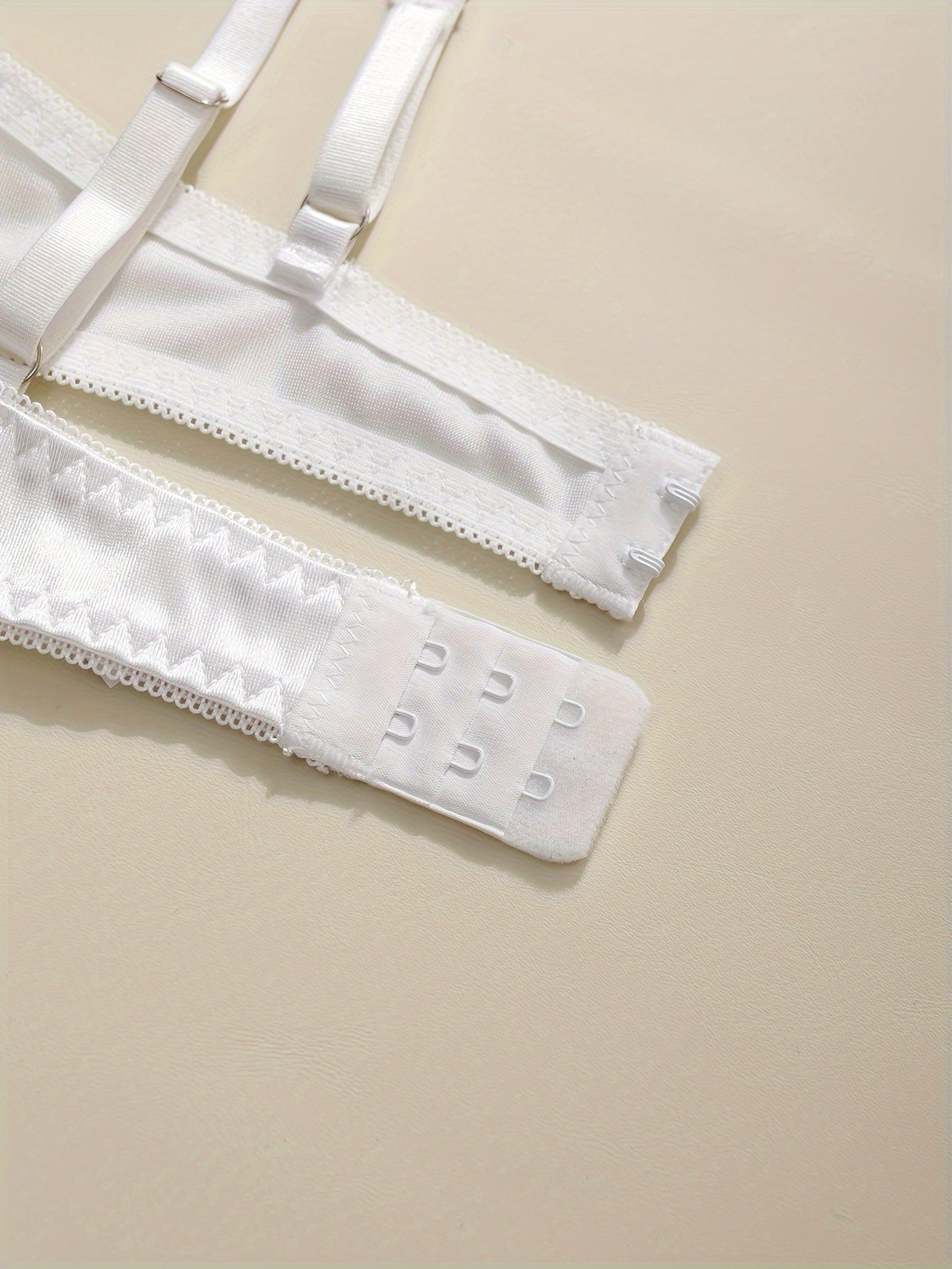 Women's Floral Embroidered Lingerie Set with Lips Pattern Polyester Knit Bralette and Thong