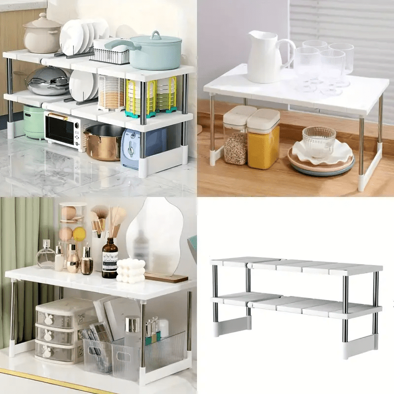 White Plastic Suction Cup Bathroom Shelf for Toiletries and Soap Dispensers