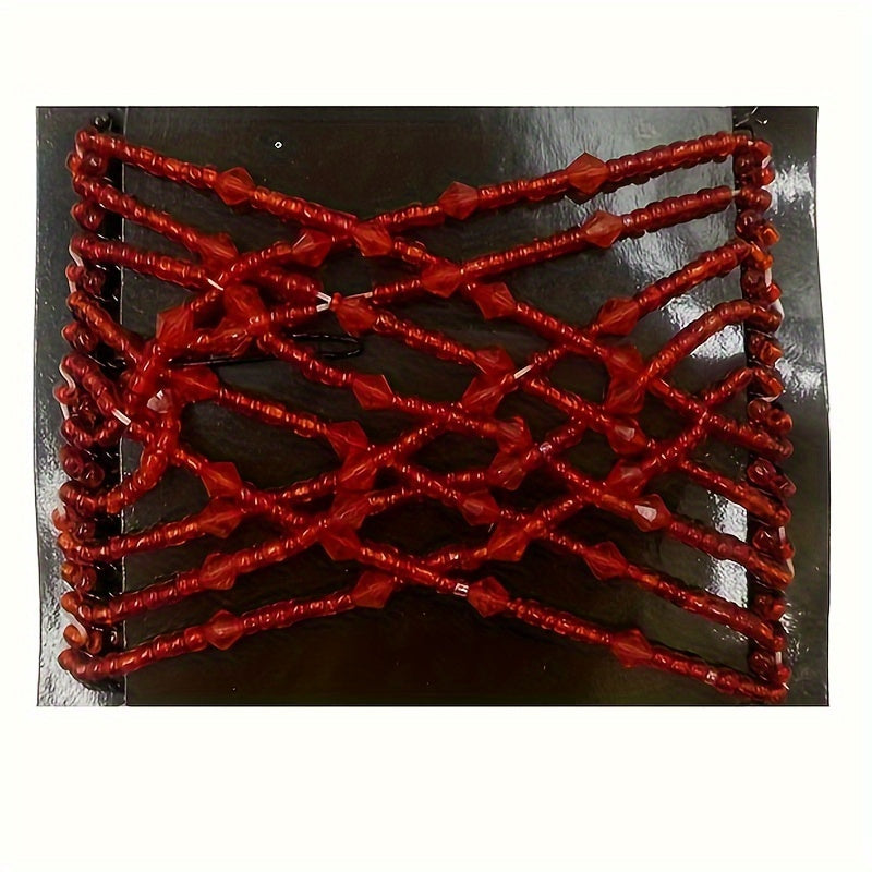 Ayollar uchun vintage tilla bo‘yoqli soch to‘plami, kristalli, sun’iy marjonli soch aksessuarlari