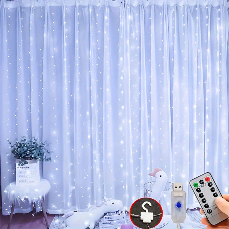 LED String Lights with Remote Control 8 Modes Infrared Sensor for Bedroom Wall Decor