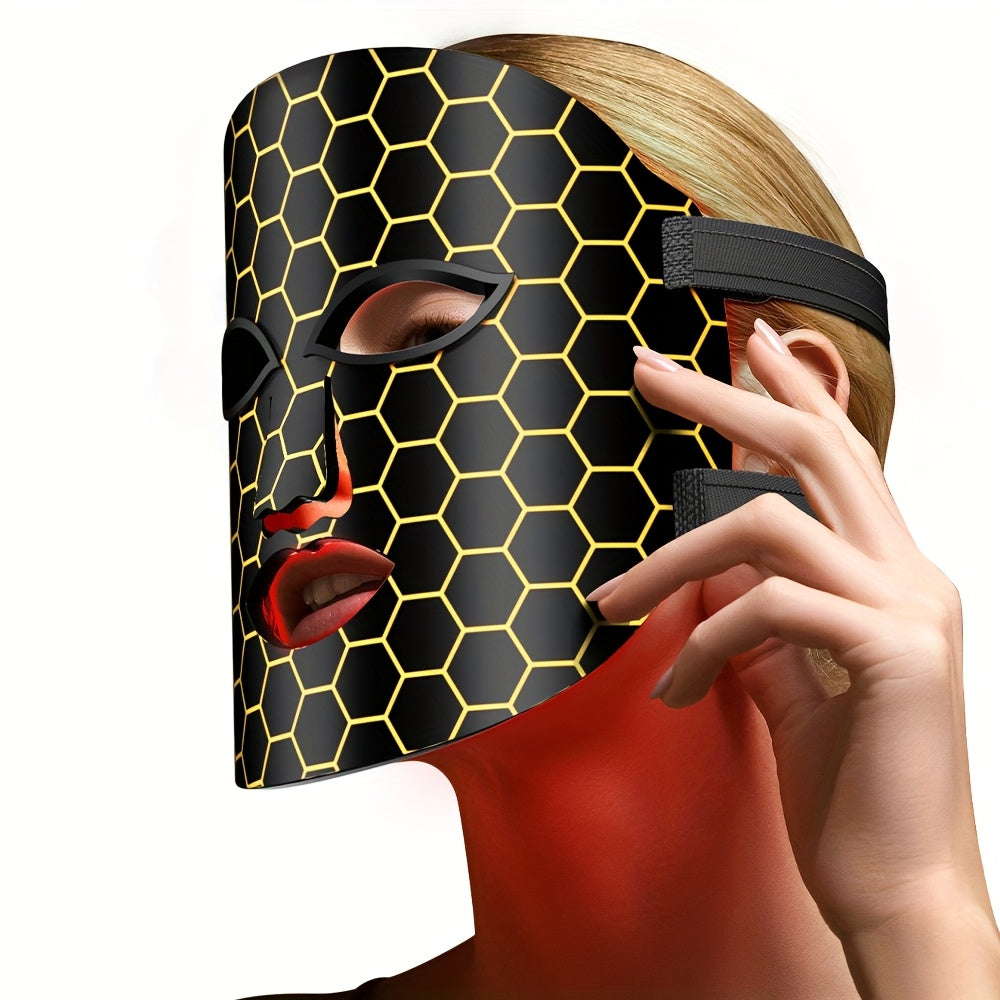 Dispositivo portátil de cuidado de la piel con siete opciones de luz de color máscara facial de terapia de luz recargable