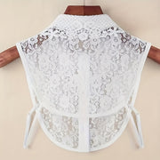 Women's Lace Half-Shirt Collar Adjustable Breathable Hollow Design