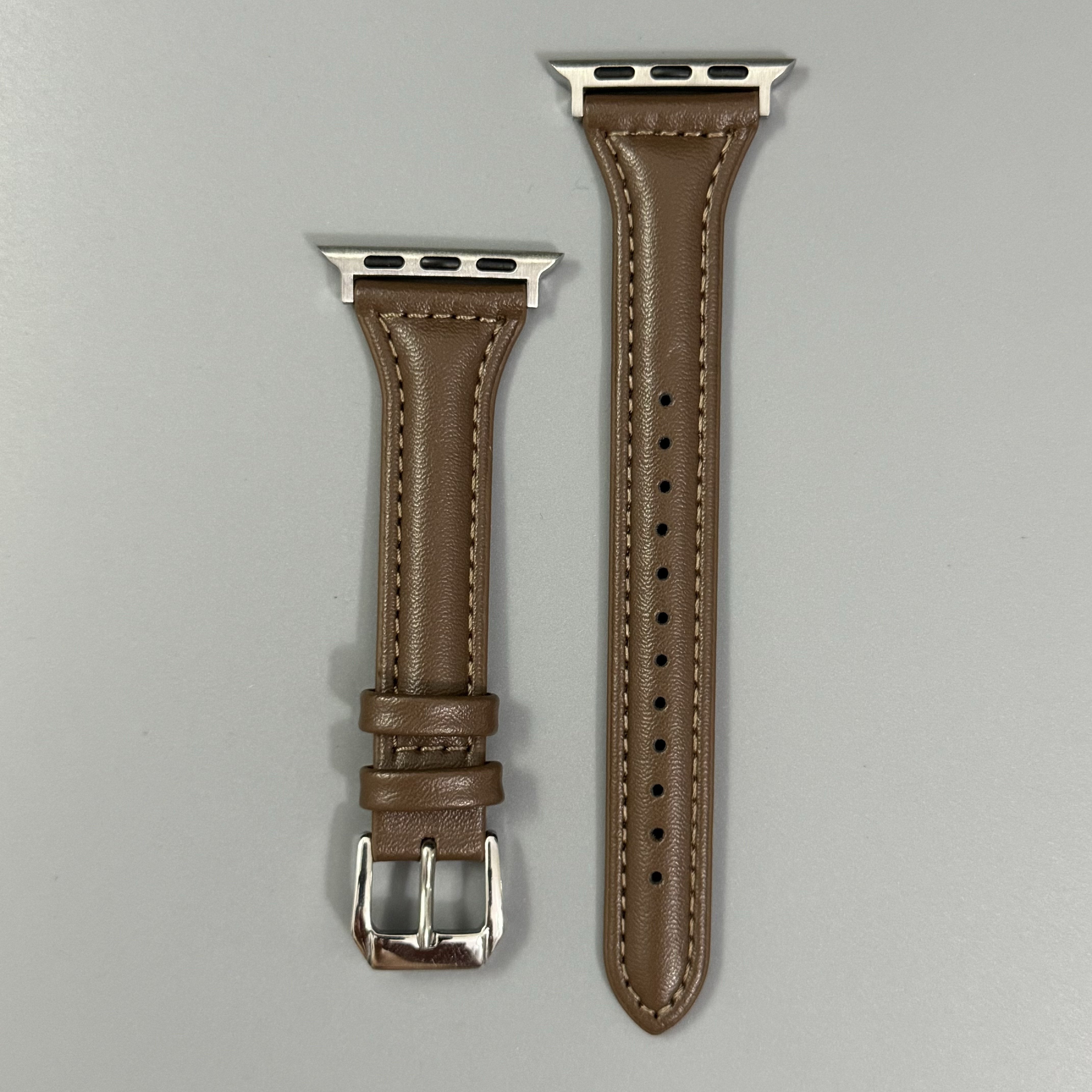 Ultra-Thin Synthetic Leather Watch Strap for iWatch Series 3 4 5 6 7 8 9 Ultra SE