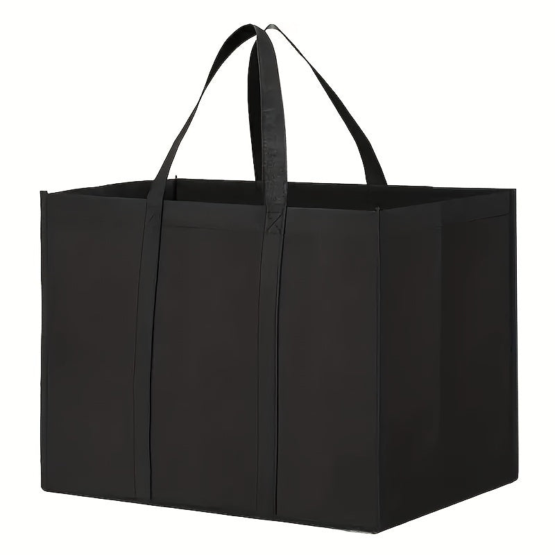 Eco-Friendly Reusable Shopping Bag Square Tote Leak-Proof Polypropylene Long Handles