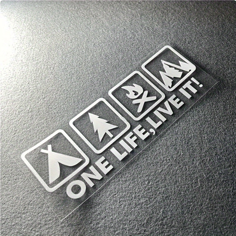 Camping Car Sticker Vinyl Decal for Auto Window Tailgate Outdoor Enthusiast