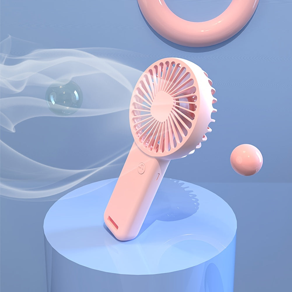 Portable Handheld USB Rechargeable Fan for Small Desktops and Eyelash Care