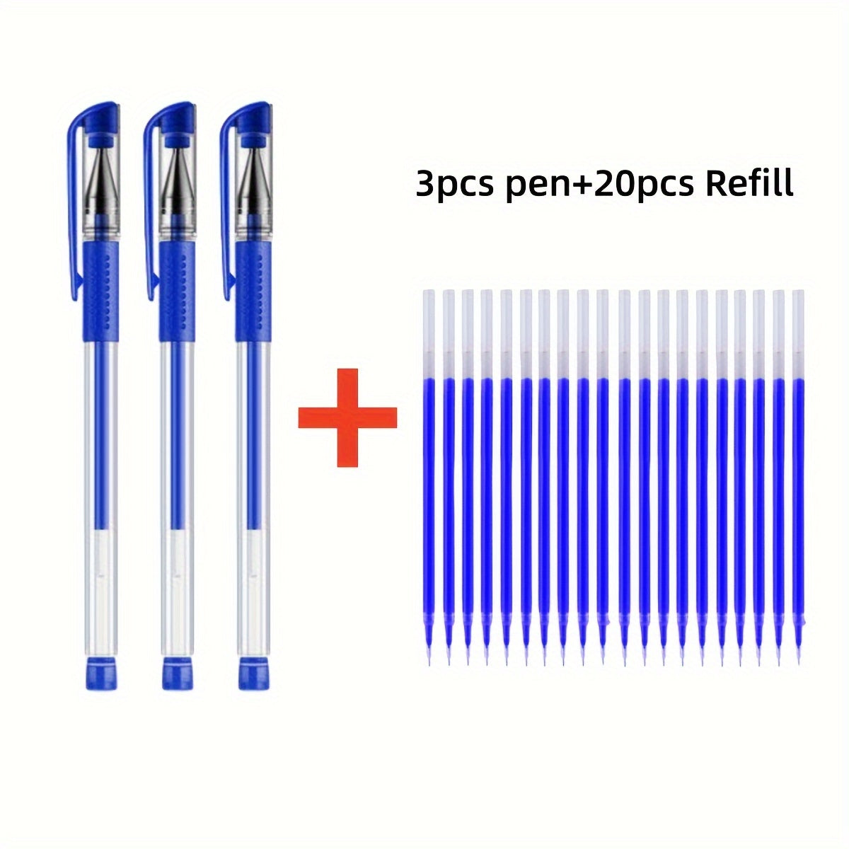 23pcs Black Gel Pen Set 0.5mm Fine Tip for Business School Office