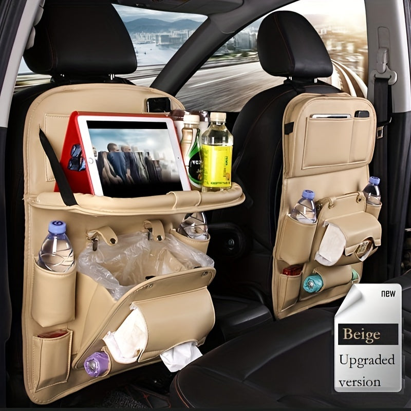 Organizador de interior de coche Bolsa colgante Bandeja de almacenamiento para basura y compras