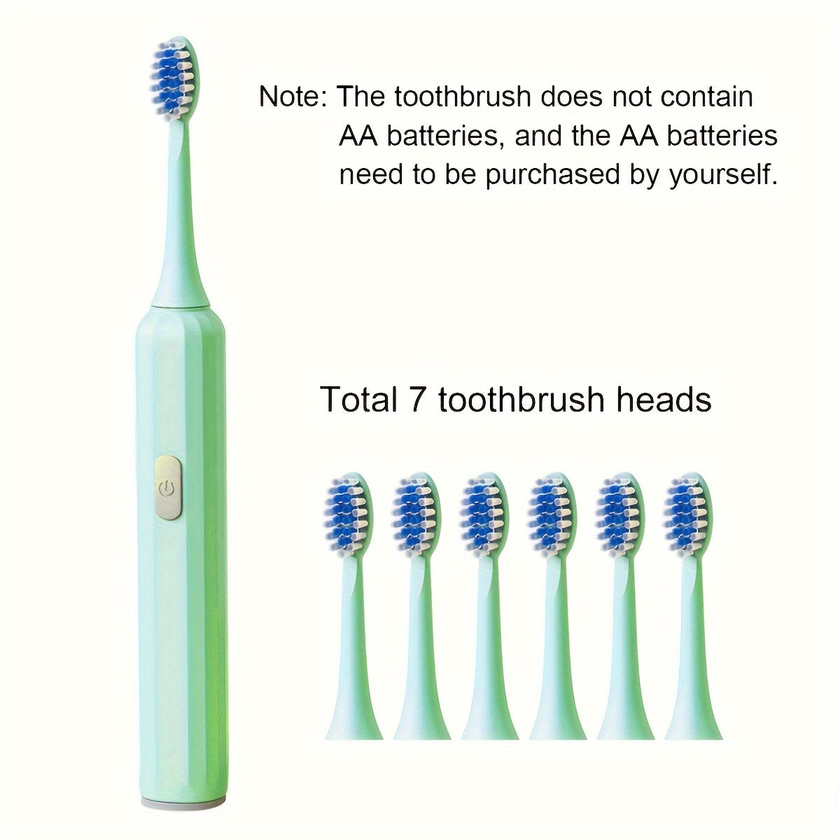 Cepillo de dientes eléctrico para adultos con batería, con 5 cabezales y estuche