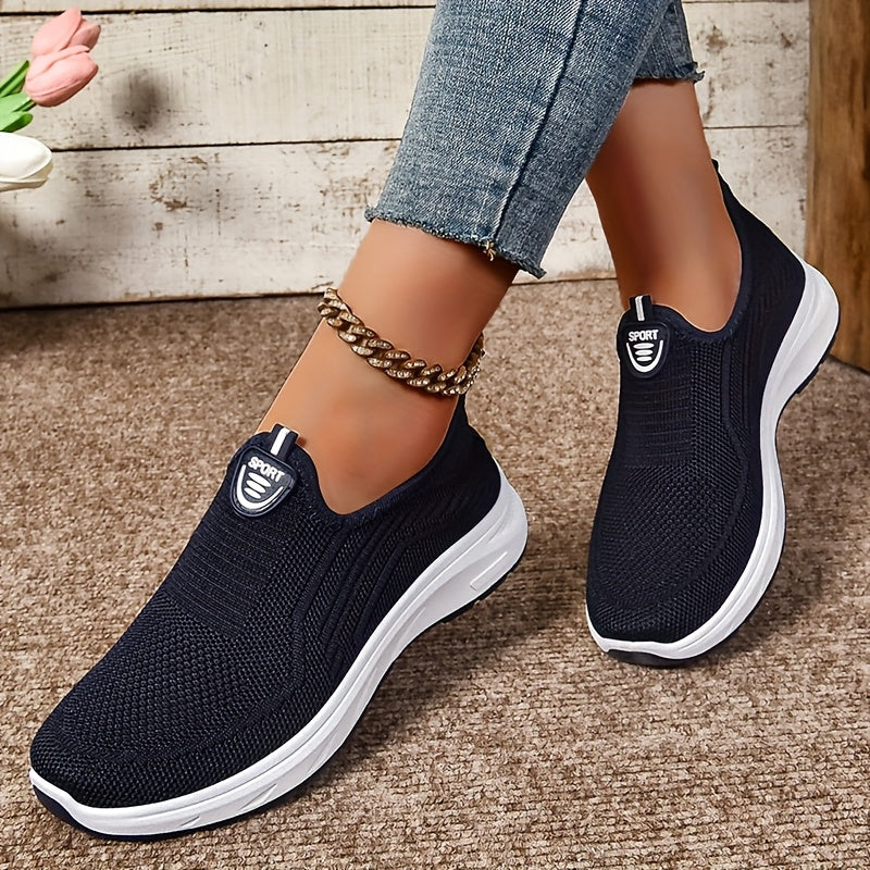 Women's Slip-On Sneakers Breathable Knit Mesh Lightweight Cushioned Comfort