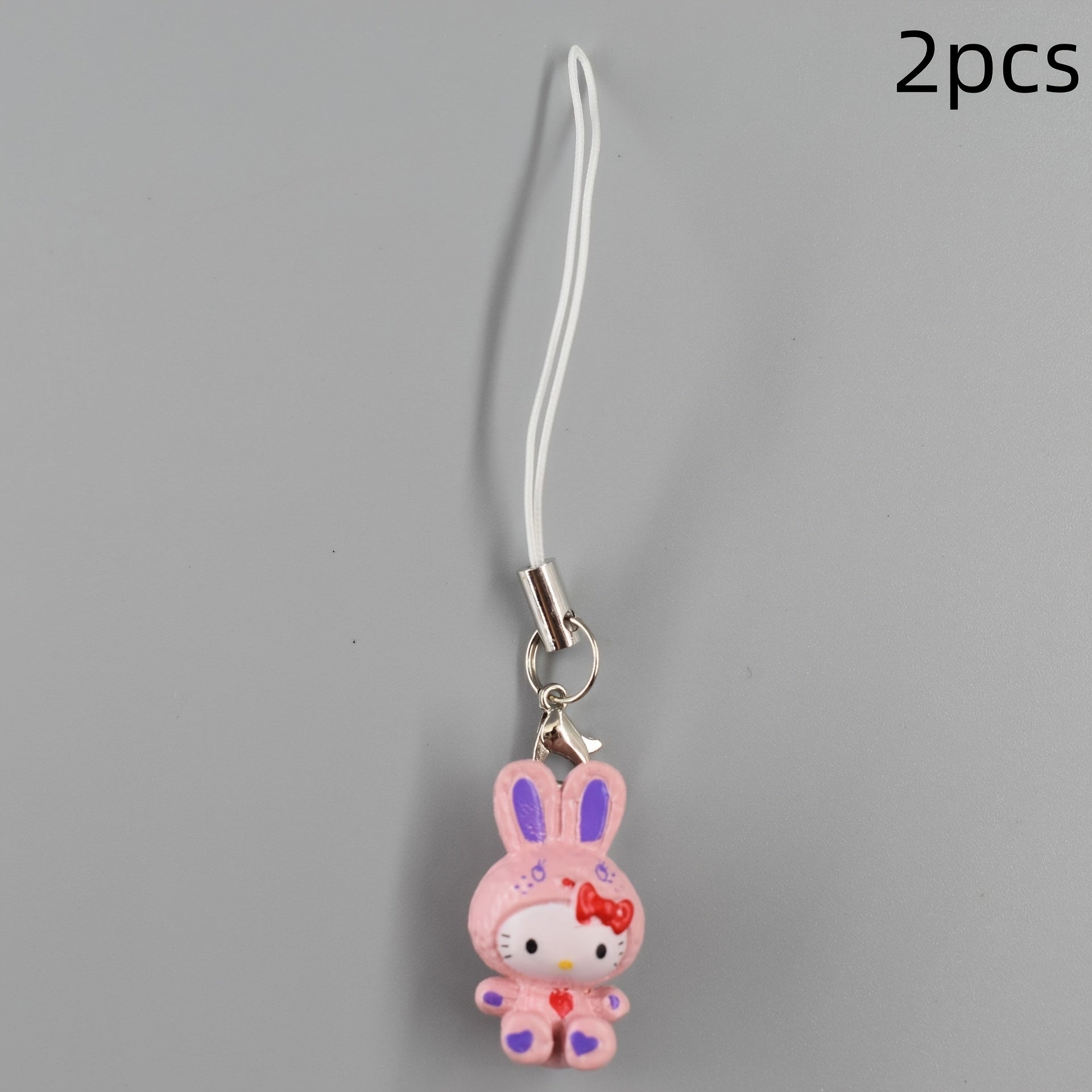 Strawberry Cat Phone Charms for Backpacks and Keychains, DIY Gift Accessories
