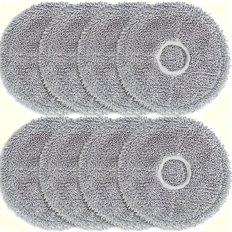 8-Pack Washable Microfiber Mop Pads for Robot Vacuum Floor Attachments