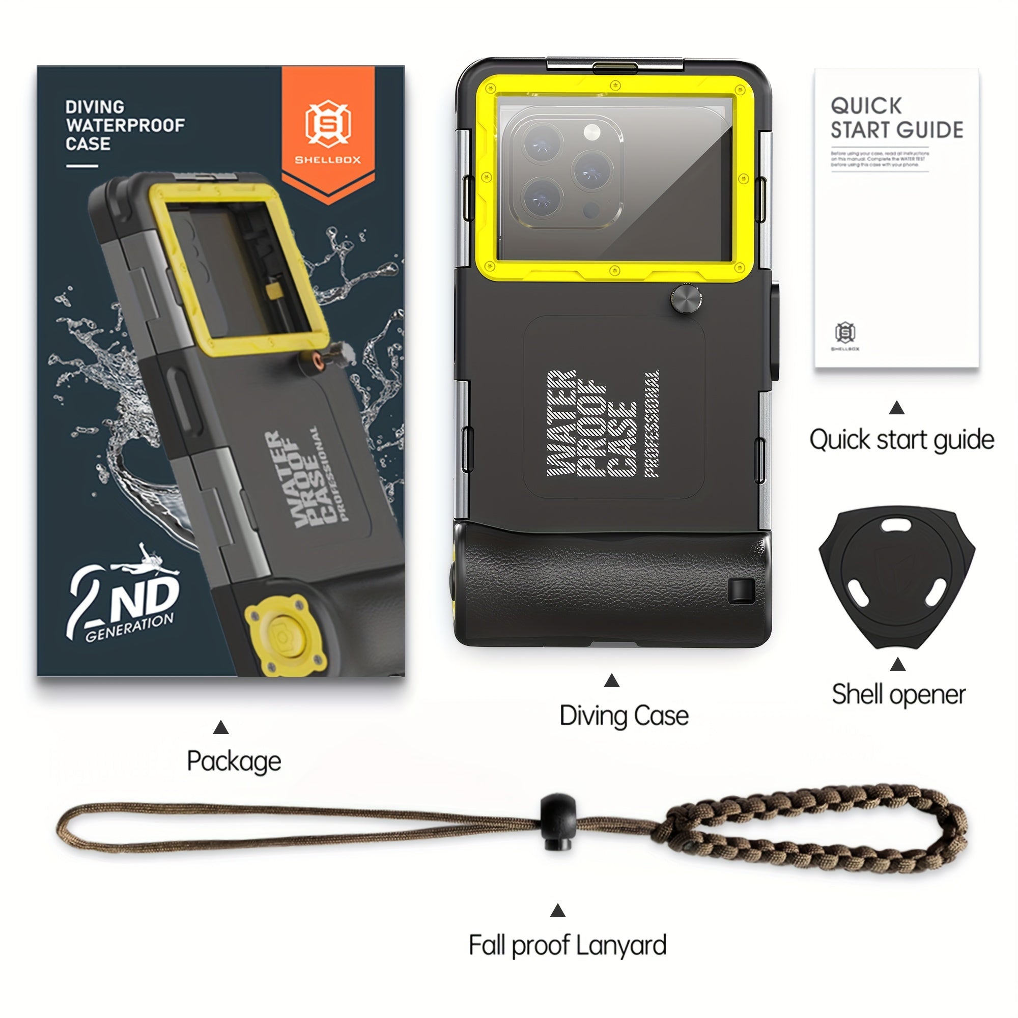 Waterproof Phone Case for Underwater Photography Diving Up to 15m 50ft Durable with Lanyard