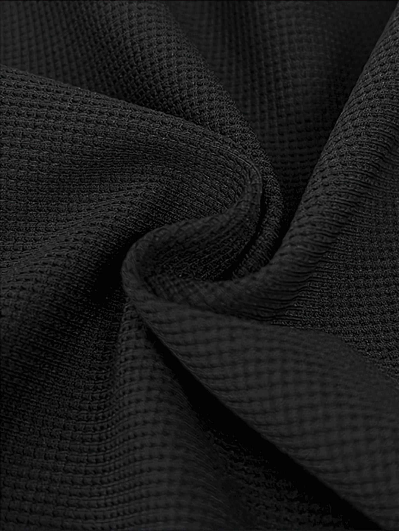 Men's Waffle Knit Two-Piece Set Short Sleeve Top Zipper Long Pants Casual