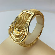 Gold Plated Jewelry Set with Earrings Necklace Bracelet Ring for Parties