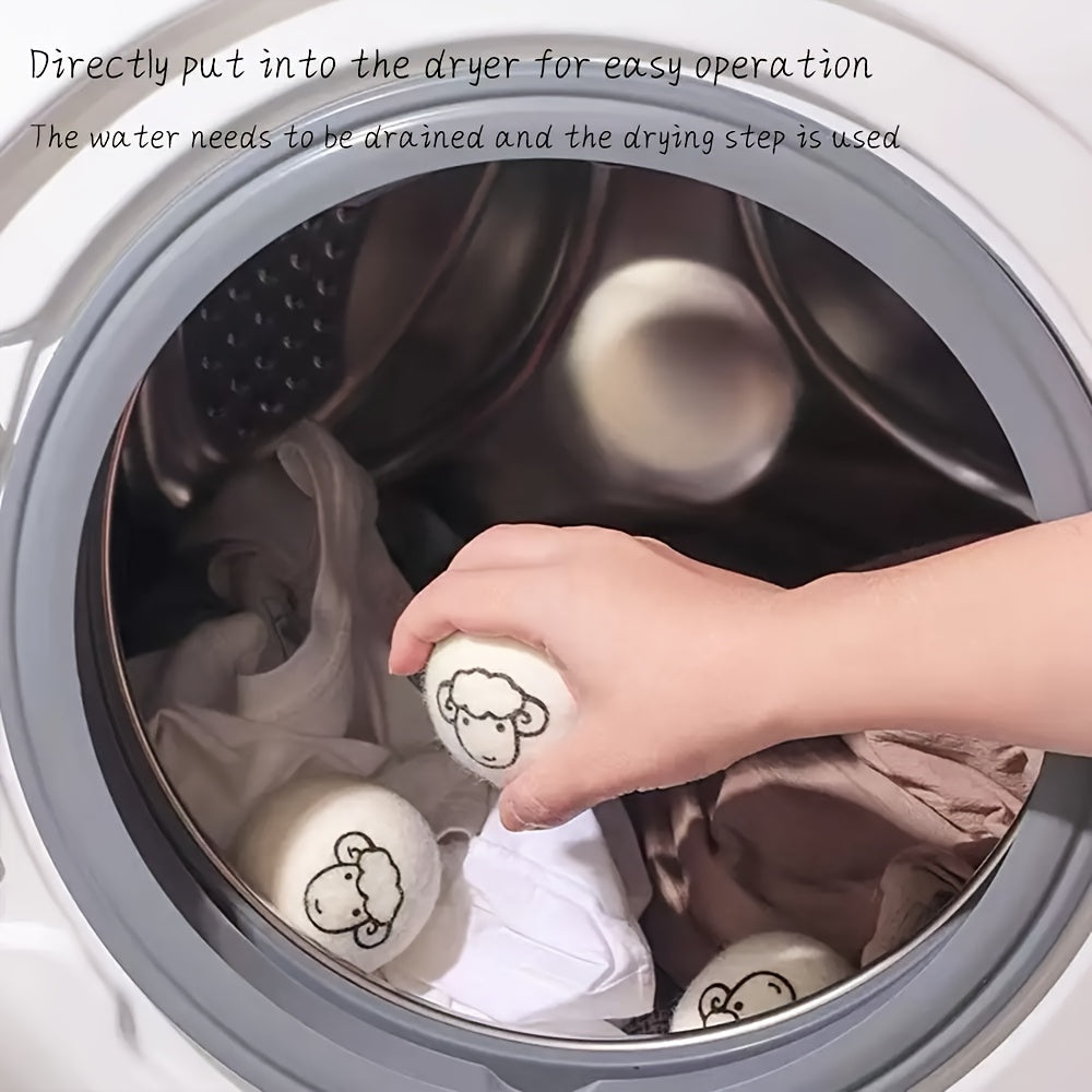 Paquete de 3 bolas de secadora reutilizables, alternativa a suavizante de telas, ayuda para secadora de ropa