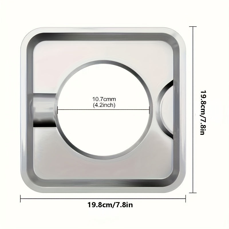 Zaruriy oshxona aksessuarlar: 4 ta zanglamas po'latdan yasalgan kvadrat gaz pechka tomchilash idishlari - SGP-400 ga mos keladi va 786333 va boshqalar o'rnini bosadi
