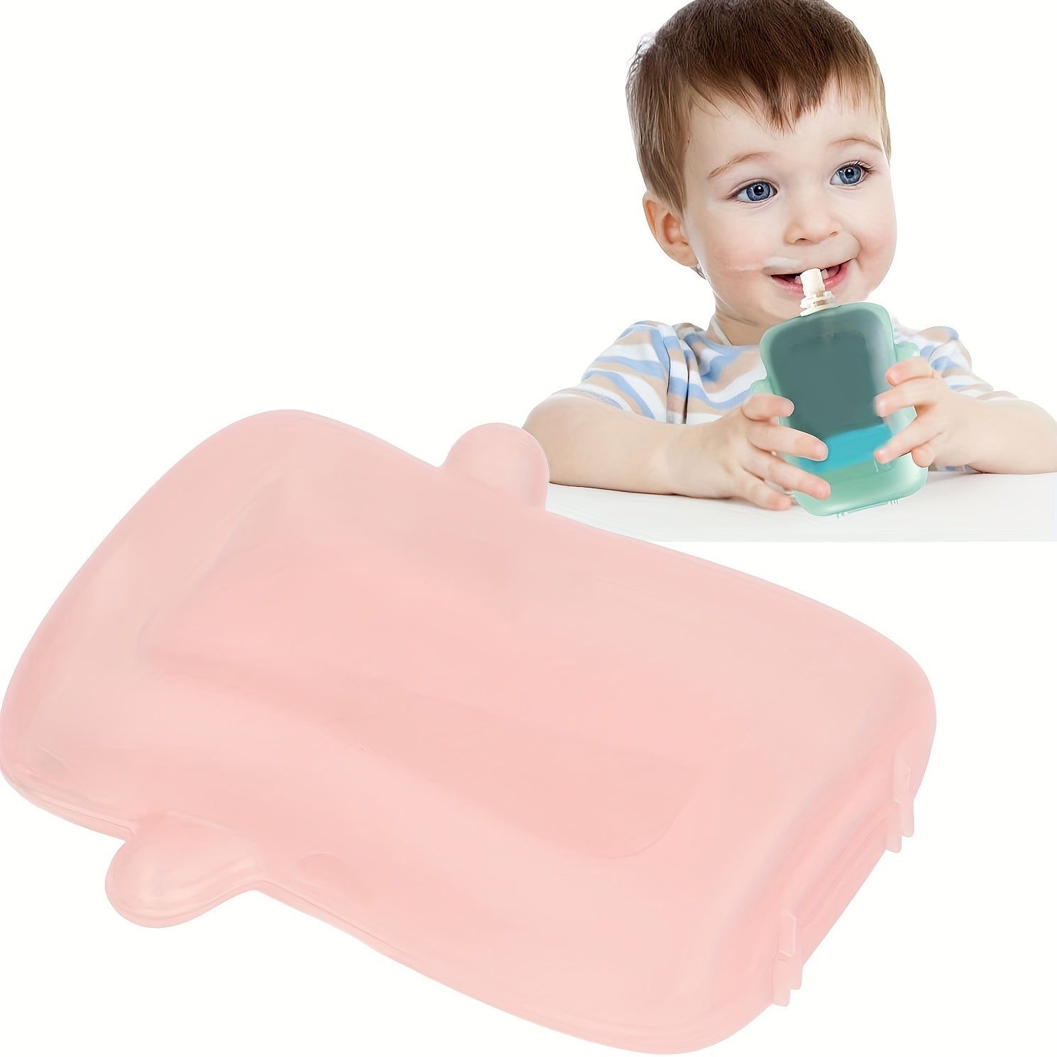 1/2 dona Bolalar uchun Meva Oziqlantiruvchi Sumkalar, Meva va Sabzavot Sharbati Purkagich Sumkalari, Qo'lga Oson Gel va Meva Püresi Sumkalari.