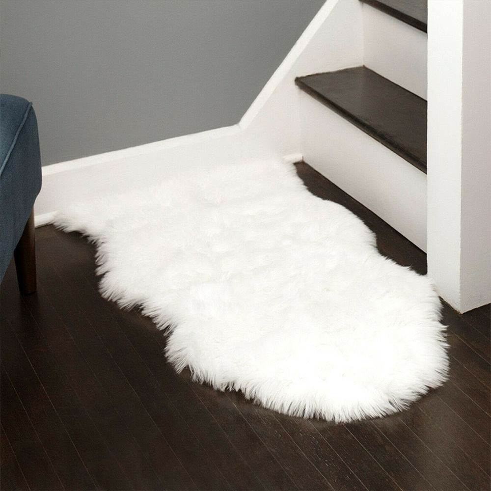 Black Shag Area Rug Luxuriously Soft Polyester-Acrylic Hand Washable Floor Decor