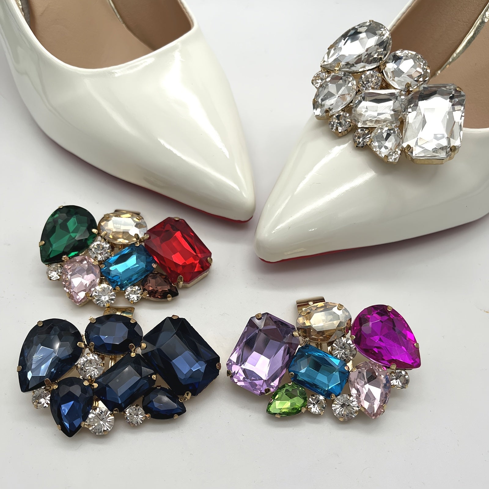 Women's Shoe Flower Jewelry Detachable Clip On Multi-Color Blossom for Heels Sandals