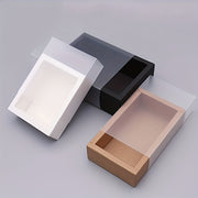 Pack of 10 Frosted PVC Gift Boxes for Weddings Cookies and Candy