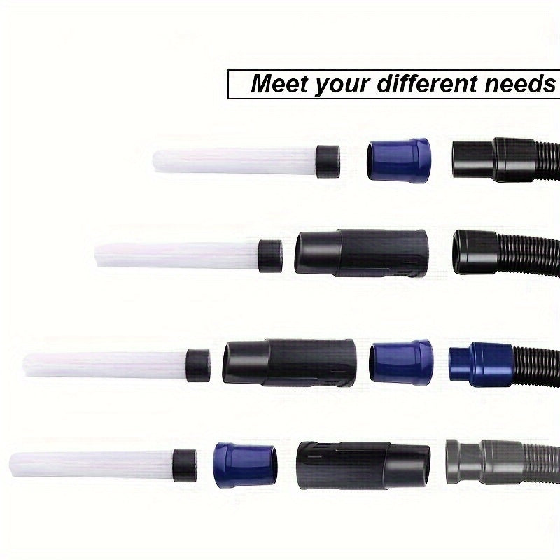 Dust Cleaner Attachment Kit for Home and Car with Small Suction Brush Tubes