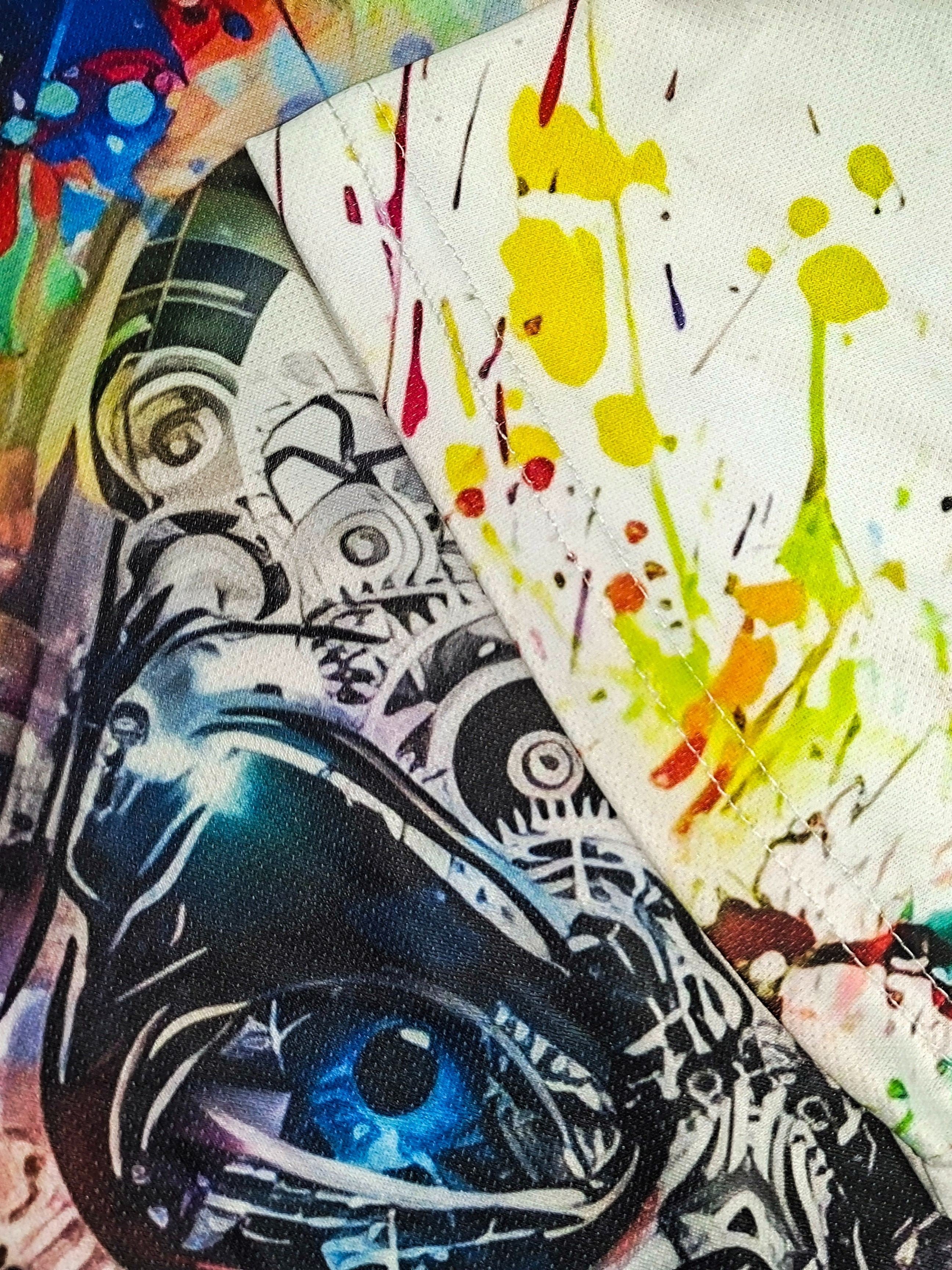 Men's 3D Skull Print T-Shirt Casual Quick-Dry Polyester for Running Hiking Camping