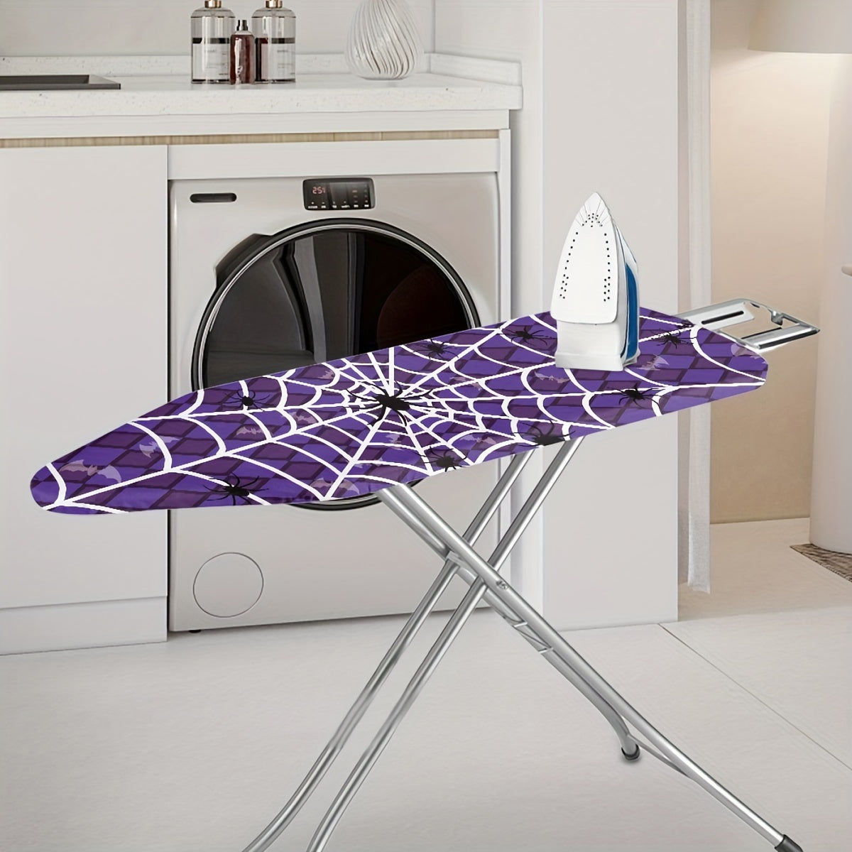 Ironing Board Cover with Elastic Edges for Standard Size Boards Dust Protection Halloween Decor