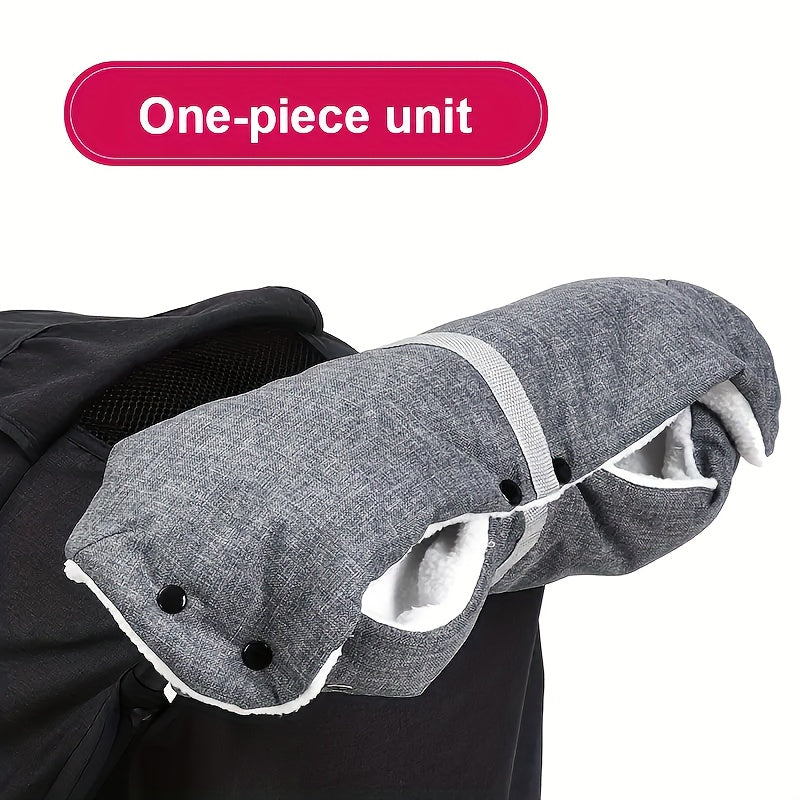 Stroller Gloves Windproof Warm Velvet-Lined Handle Covers for Winter