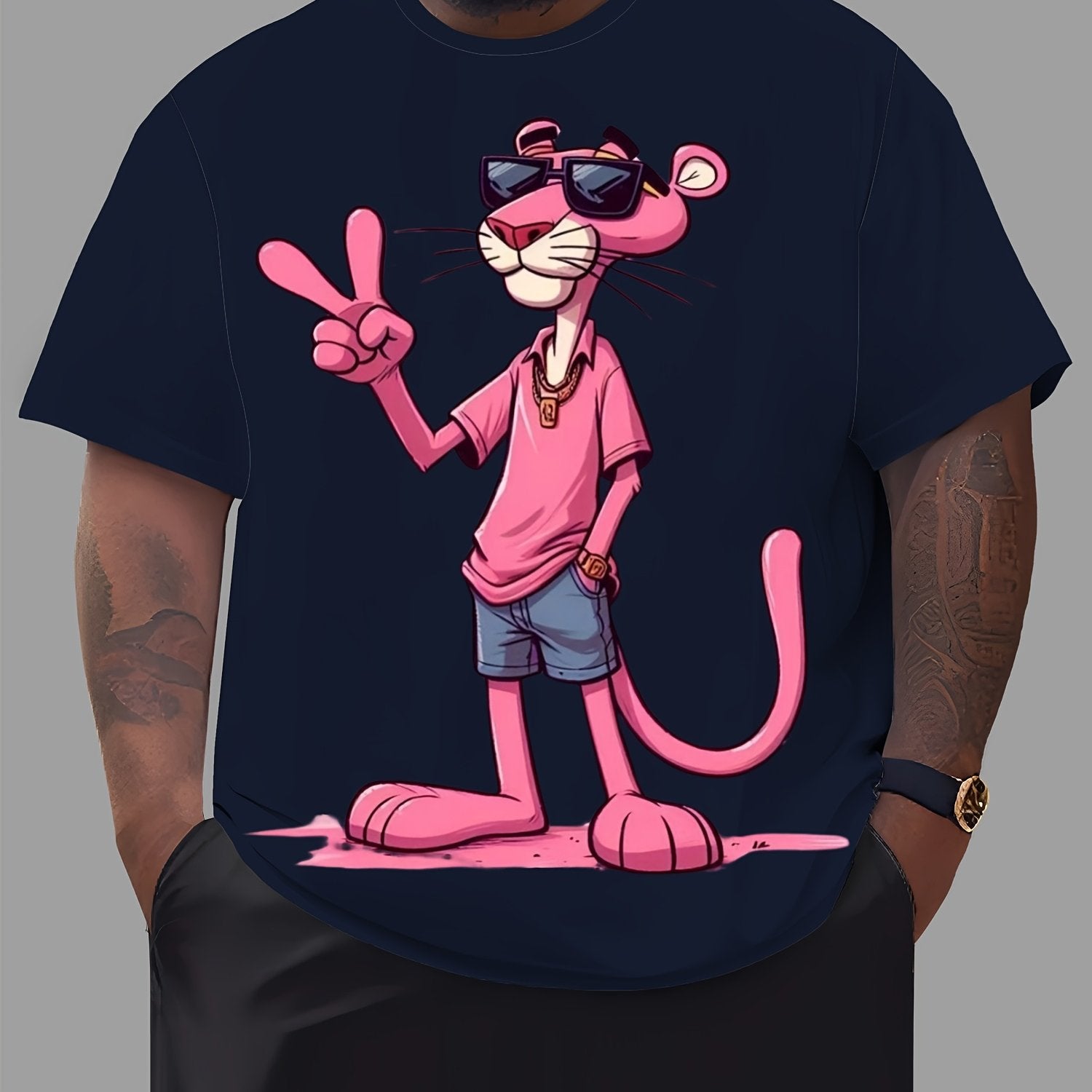 Camiseta de hombre con personaje de dibujos animados impreso en 3D, ropa casual de calle, manga corta, talla grande