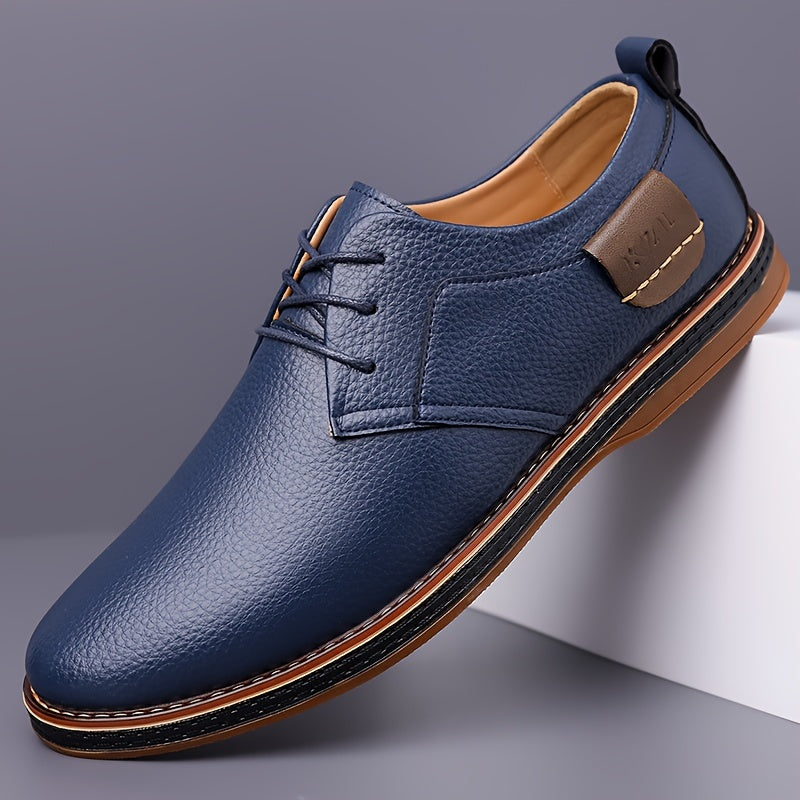 Men's Breathable Lace-Up Shoes for Office Wear with Rubber Sole