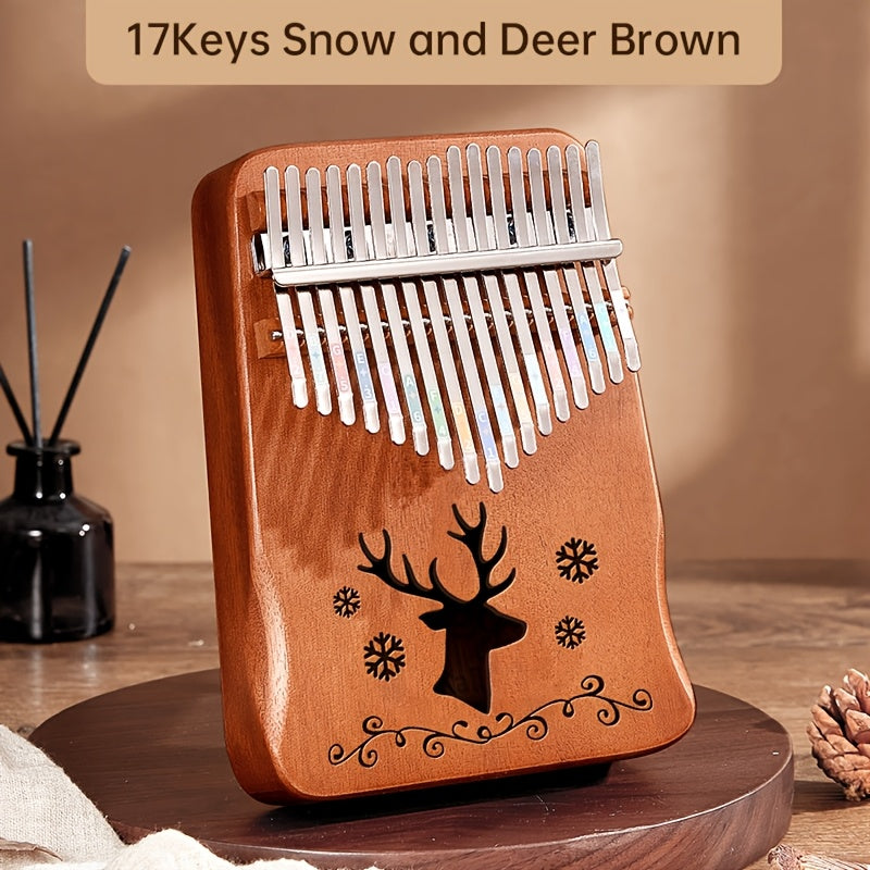 17-Key Multicolor Kalimba Thumb Piano for Beginners for Girls