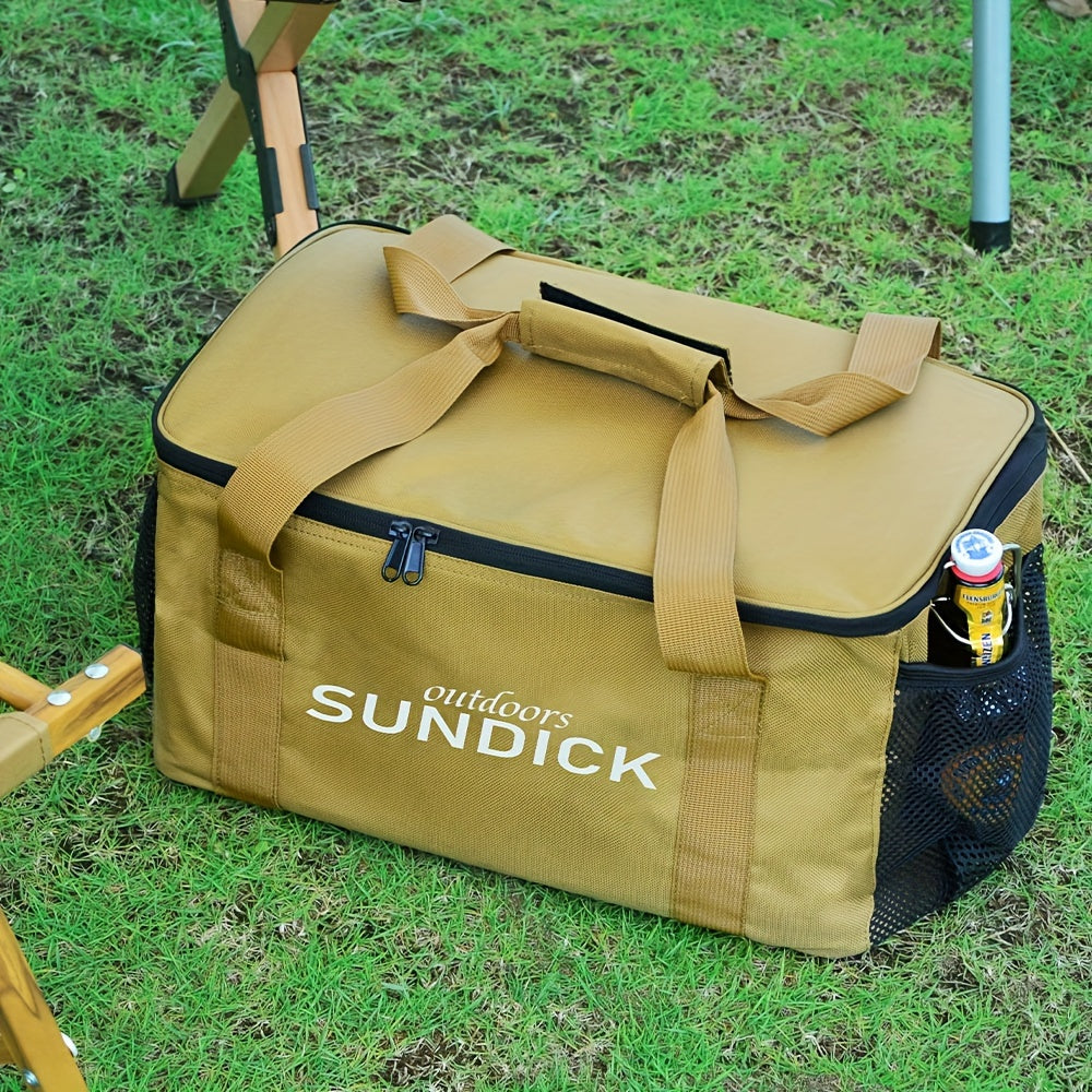 Набор для пикника и кемпинга на открытом воздухе с прочной сумкой для посуды и кухонных принадлежностей