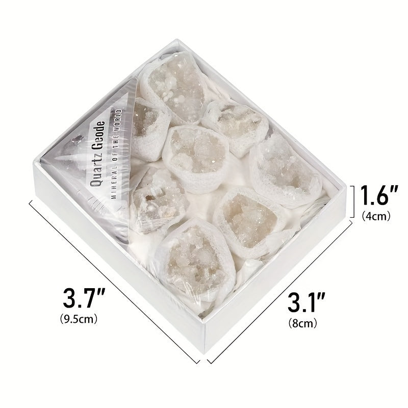 Natural Agate Cave Gift Box with Irregular Gems for Home Decor Jewelry Crafting