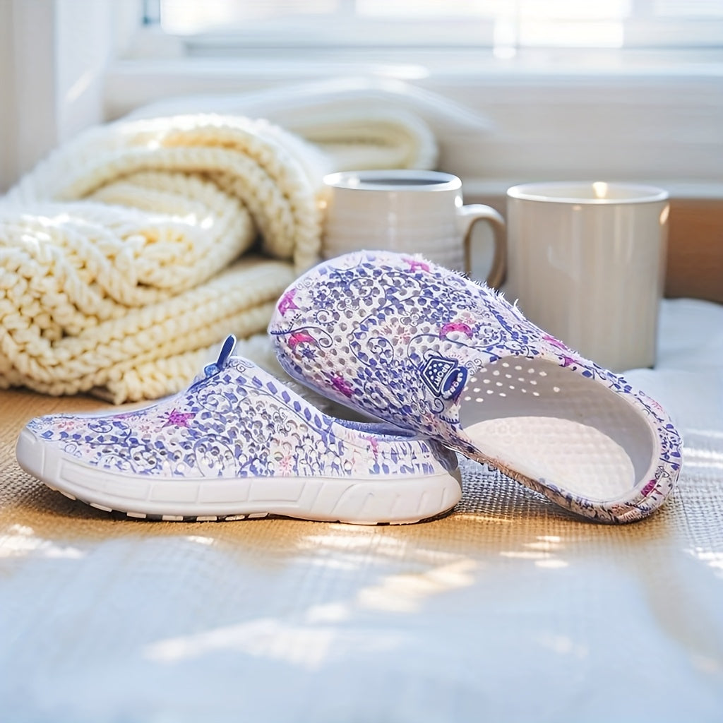 Women's Summer Shoes Breathable Star Moon Print Comfortable Stylish